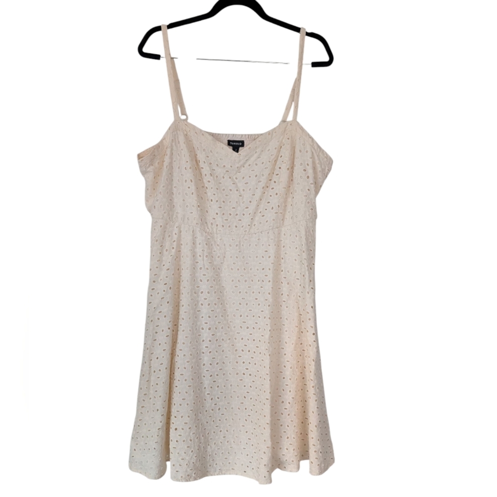 Torrid Cream Eyelet Dress Sz 2 (18/20)
